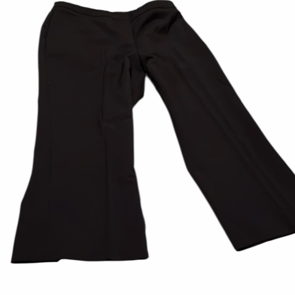 New York & Co. size 12 black high waist wide leg cropped dress pant